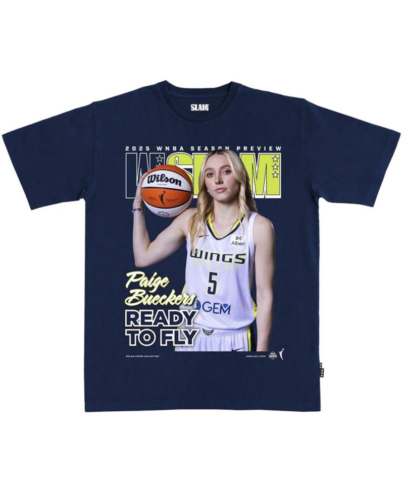 Men's and Women's Paige Bueckers Navy Dallas Wings Cover T-Shirt