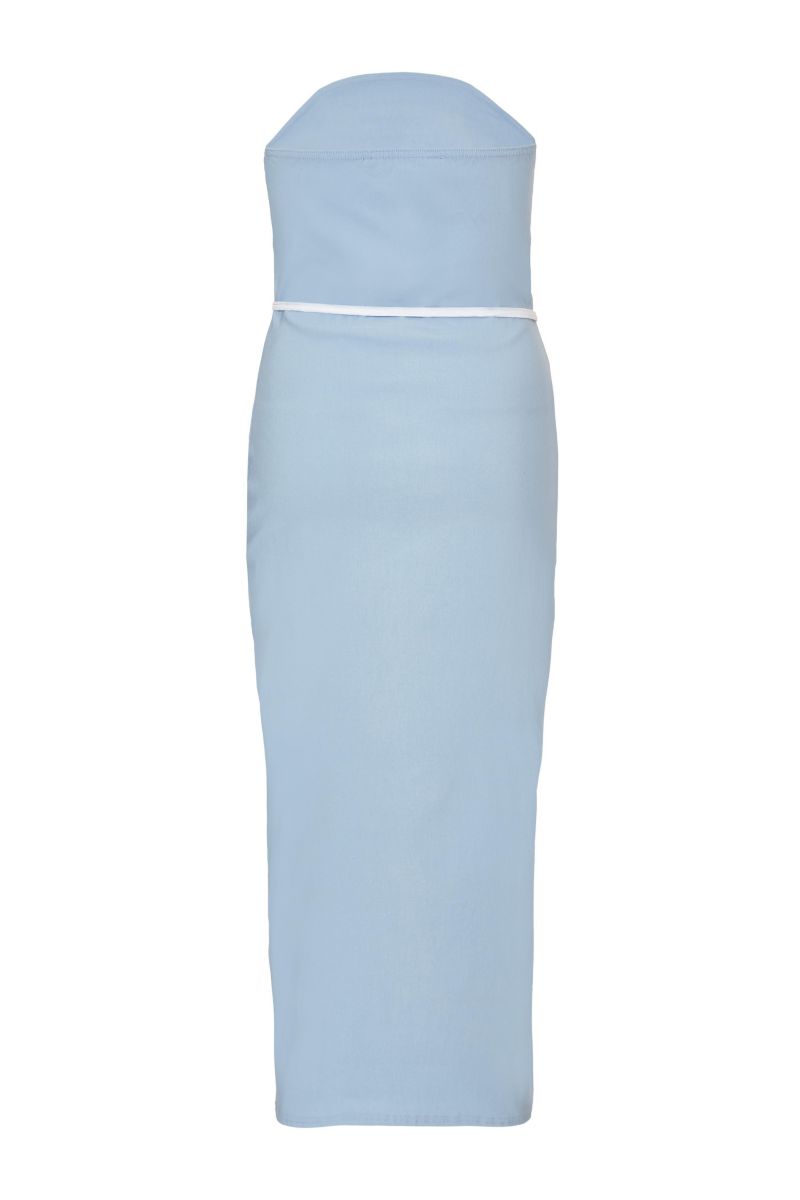 Women's Bengaline Tie Neck Midi Dress