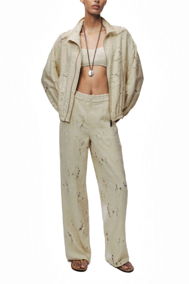 Women's Jacquard Wide-Leg Trousers