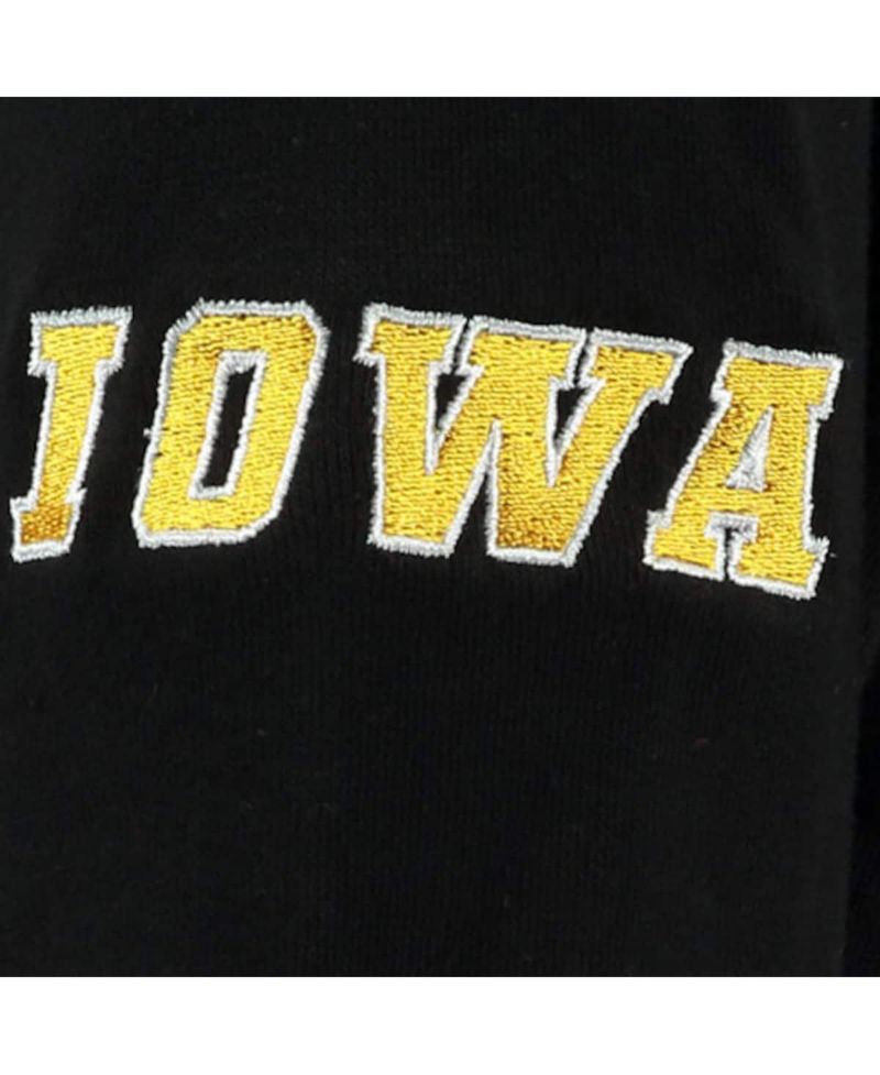 Women's Black Iowa Hawkeyes Big Logo Pullover Hoodie