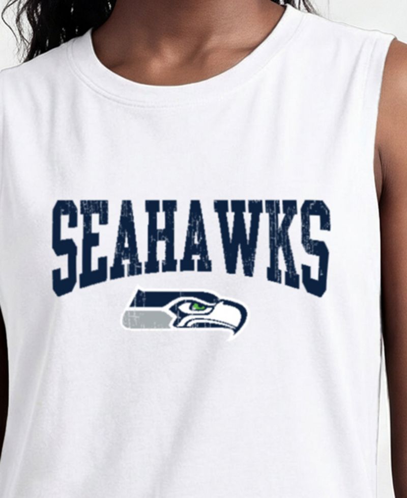 Women's White Seattle Seahawks Muscle Tank Top