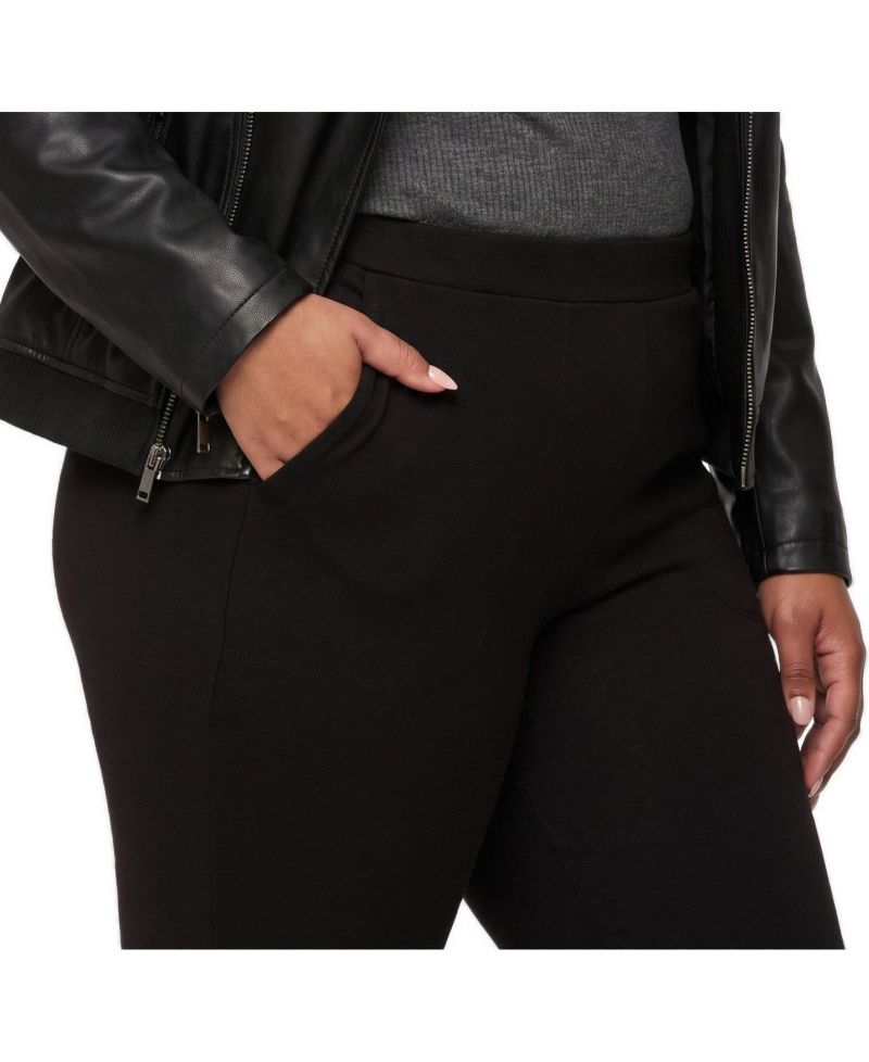 Plus Size Slim Fix High-Rise Compression Cotton-Blend Leggings