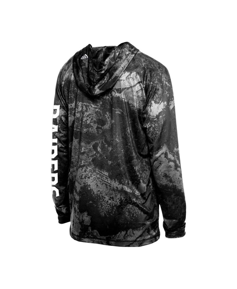 Men's Black Las Vegas Raiders Realtree Xtreme Camo Raglan Long Sleeve Hooded T-Shirt