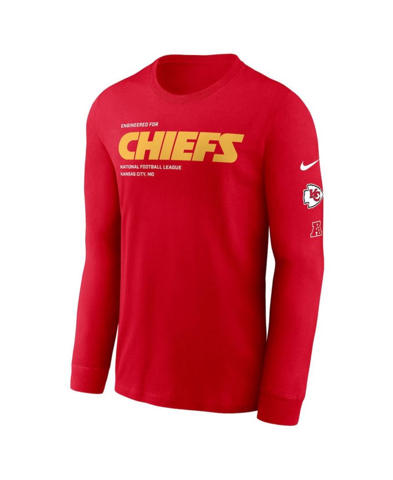 Men's Red Kansas City Chiefs Play to Win Essential Long Sleeve T-Shirt