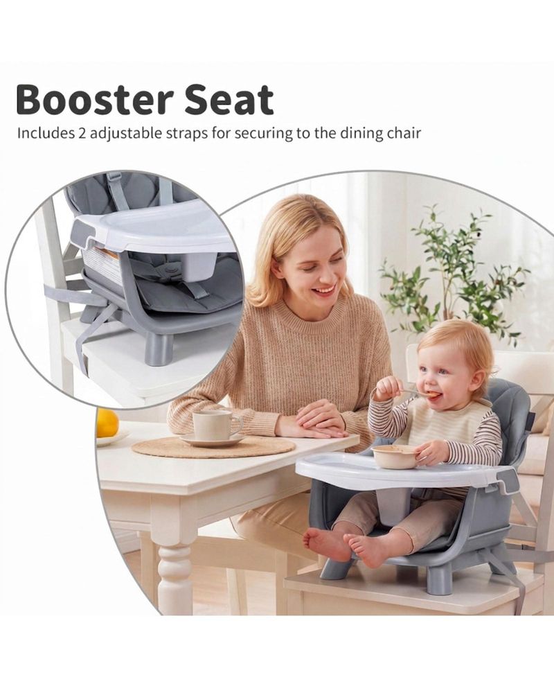 9-in-1 Convertible High Chair for Babies and Toddlers with Seat Cushion