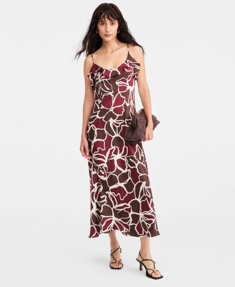 Women's Emmottuso Floral-Print Ruffled Midi Dress
