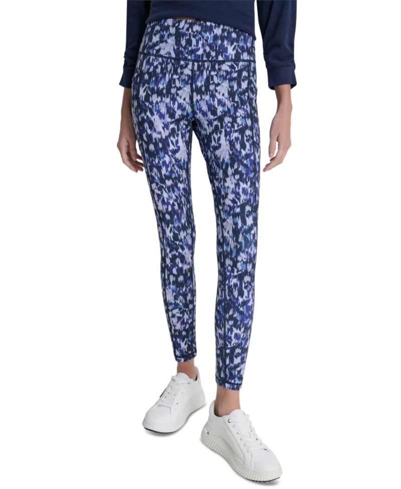 DKNY Women's Printed High-Wasit Fitness Tights Pants