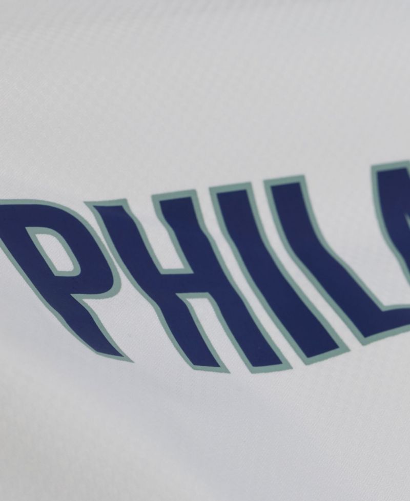 Men's Mitchell Ness White Philadelphia Phillies Yacht Rock Coaches Full-snap Hooded Windbreaker Jacket