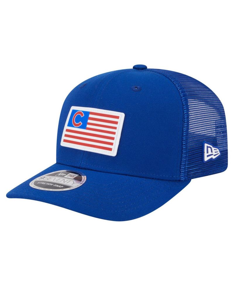 Men's Royal Chicago Cubs Flag 9SEVENTY Stretch-Snap Hat