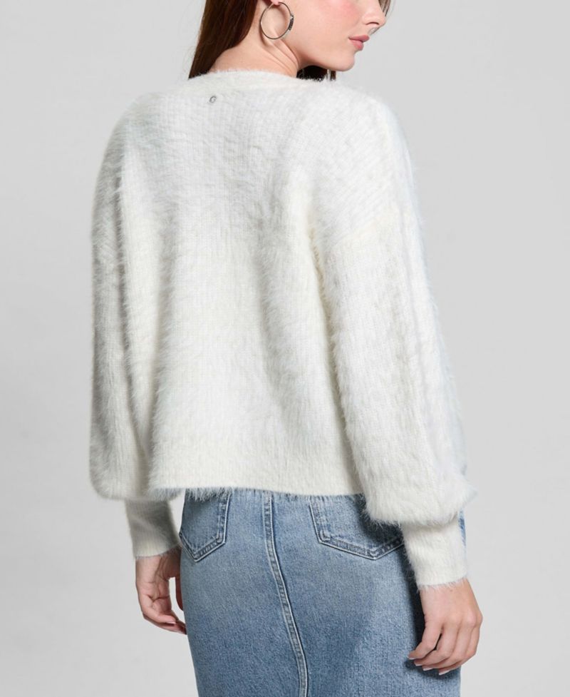 Women's Keyla Rhinestone-Button Cardigan Sweater