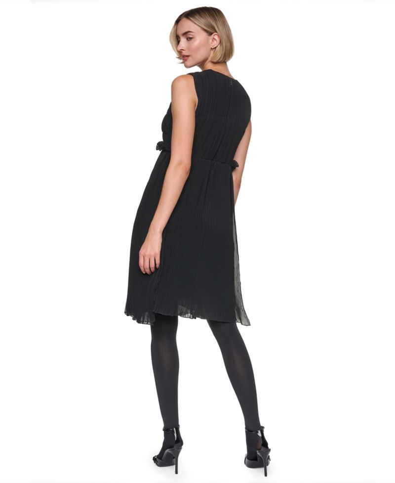 Women's Pleated A-Line Short Dress