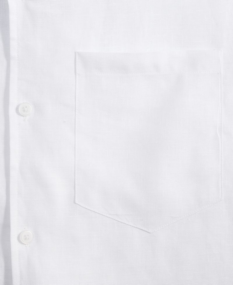 Men's Boxy-Fit Short-Sleeve Linen Camp Shirt