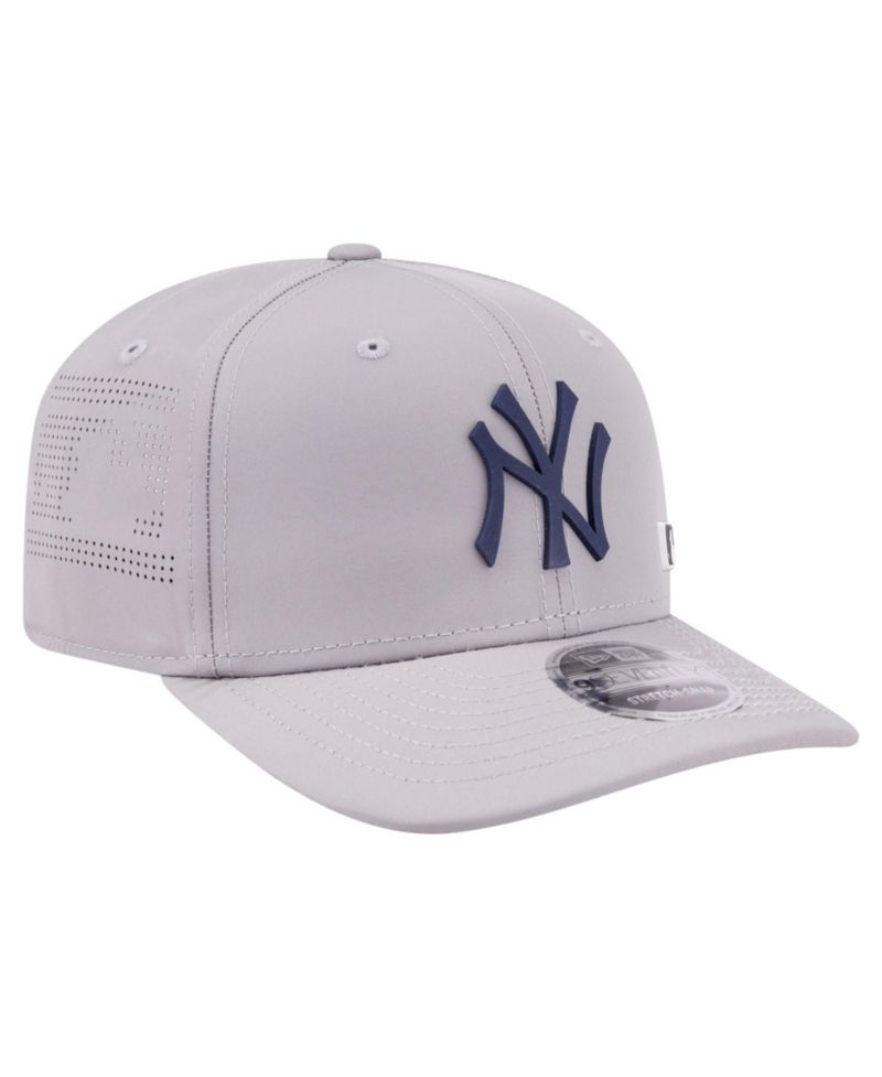 Men's Gray New York Yankees Laser Perforated 9SEVENTY Adjustable Hat