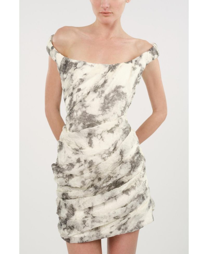 Women's Off-Shoulder Ruched Mini Dress