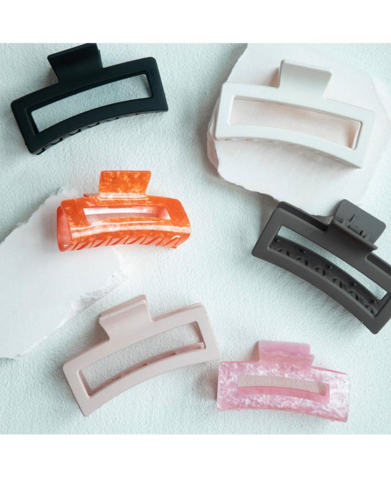 Large Rectangle Claw Clip - Pink