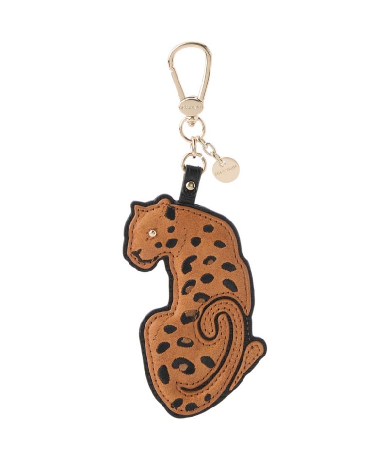 Leather Leopard Bag Charm