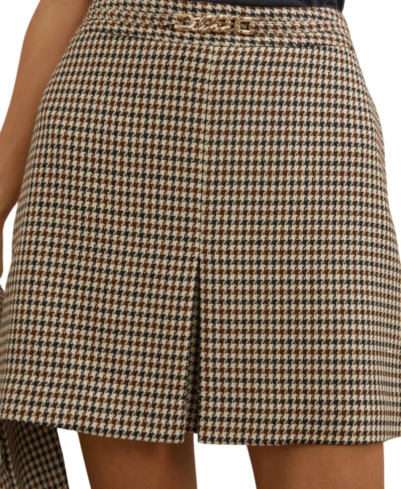 Women's Beatrix Wool-Blend Check Mini Skirts