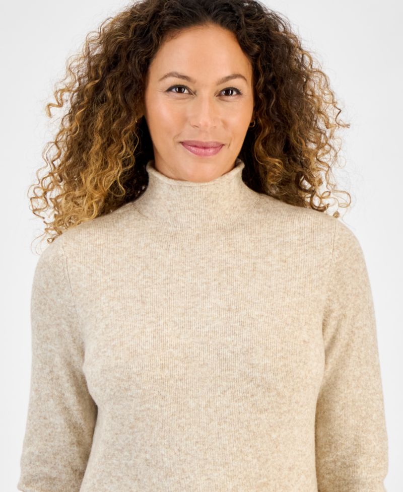 Petite Mock Neck Luxsoft Sweater