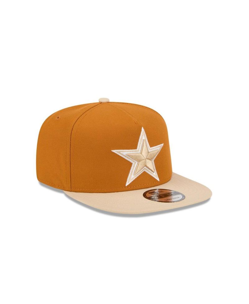 Men's Brown/Light Beige Dallas Cowboys Two-Tone Color Pack A-Frame 9FIFTY Snapback Hat