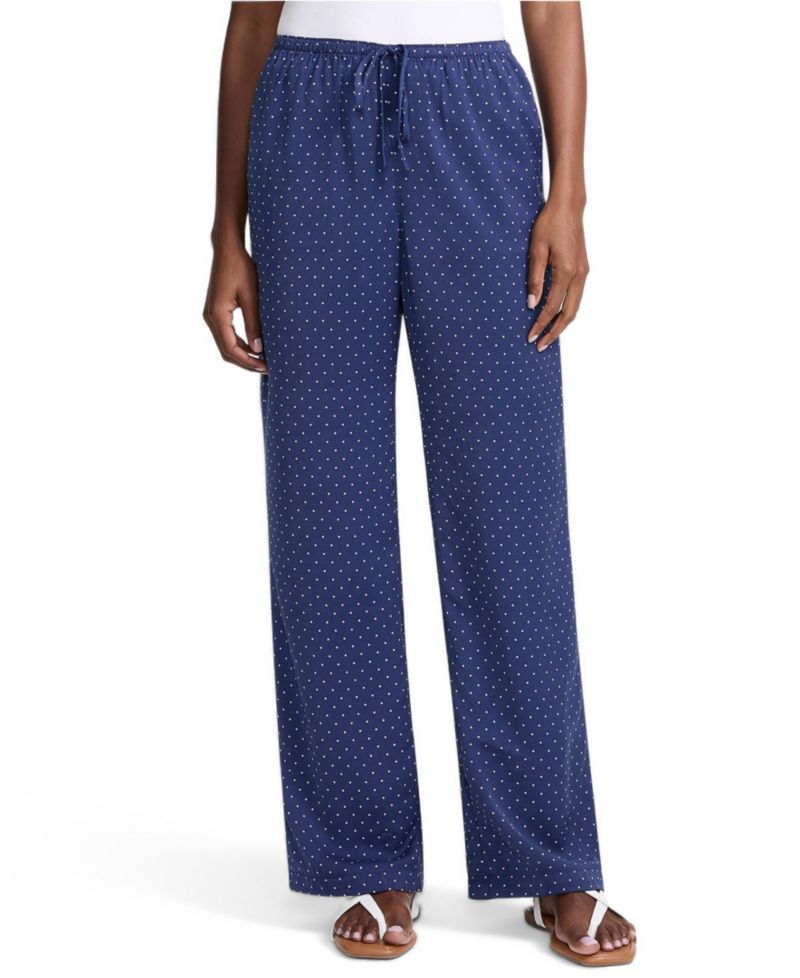 Women's Creaseless Silky High Rise Wide Leg Drawstring Pants