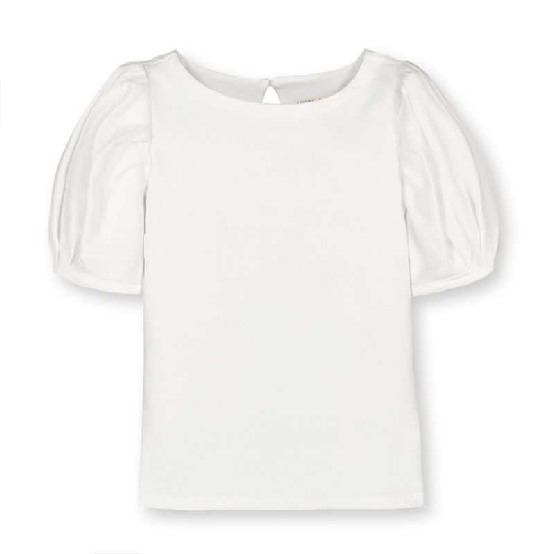 Baby Girls Hope and Henry Short Sleeve Knit Top with Sleeve Details