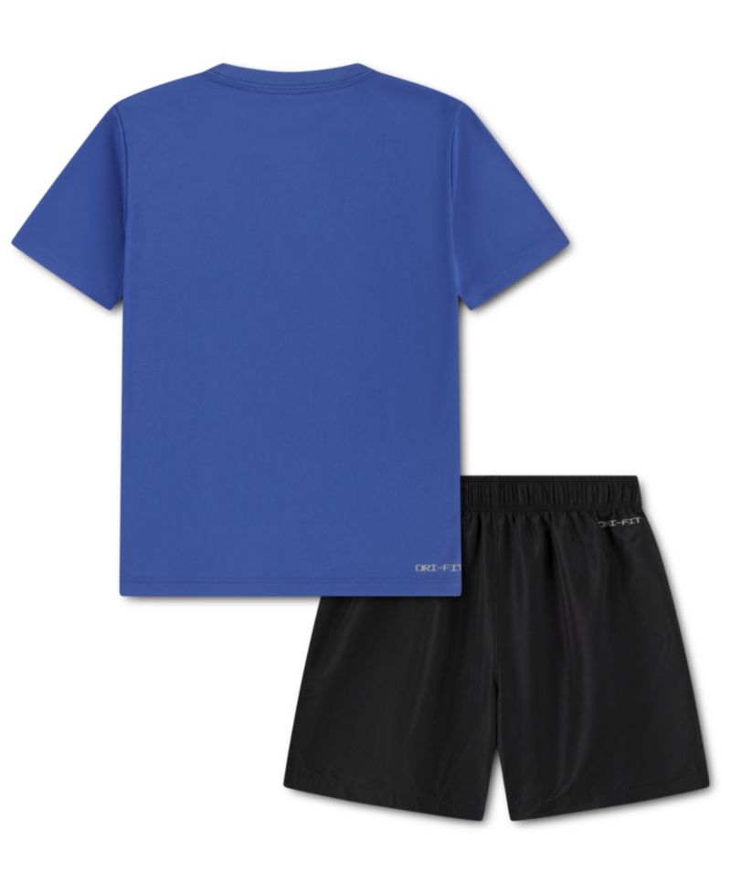 Boys' 2T-7 Dri-FIT Crewneck T-Shirt and Woven Shorts, 2-Piece Set