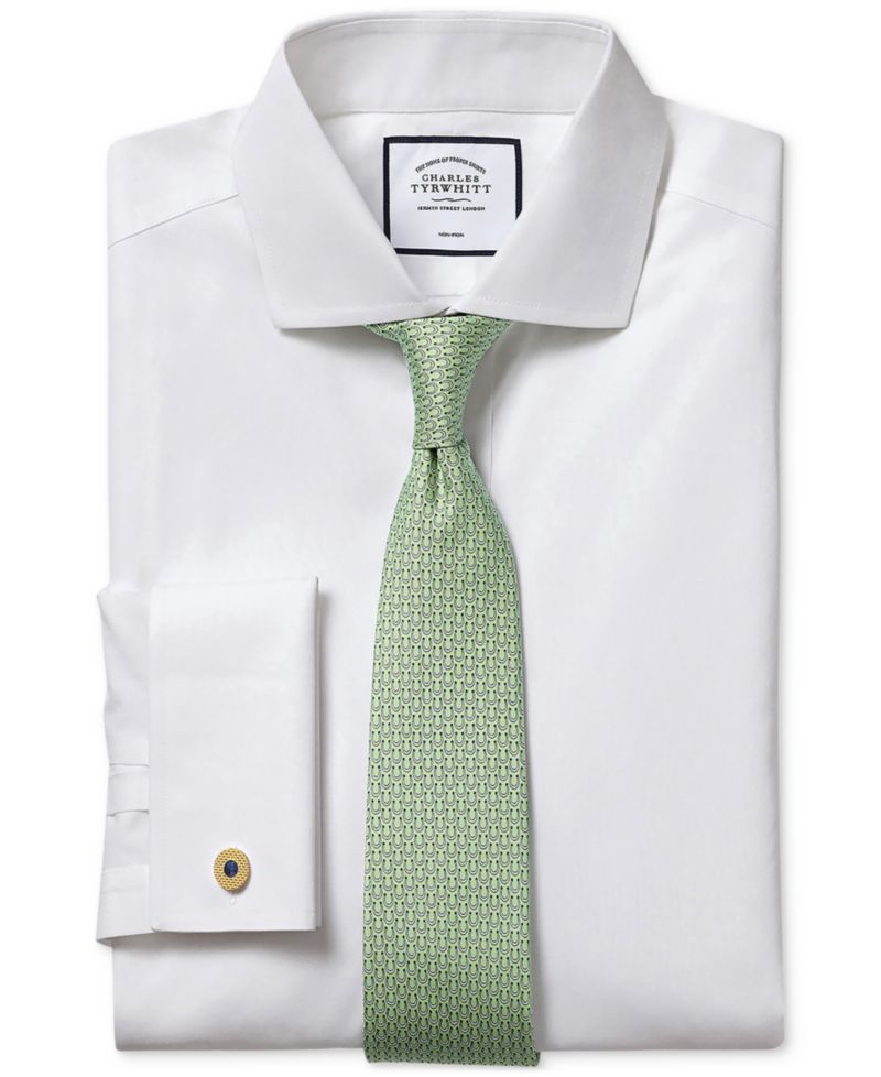 Men's Slim-Fit Poplin Dress Shirt