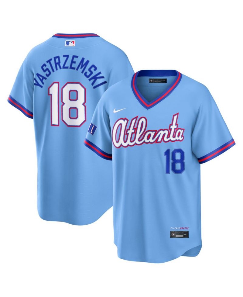 Men's Mike Yastrzemski Powder Blue Atlanta Braves 2026 City Connect Stadium Jersey