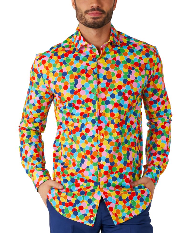 Big & Tall SHIRT LS Confetteroni