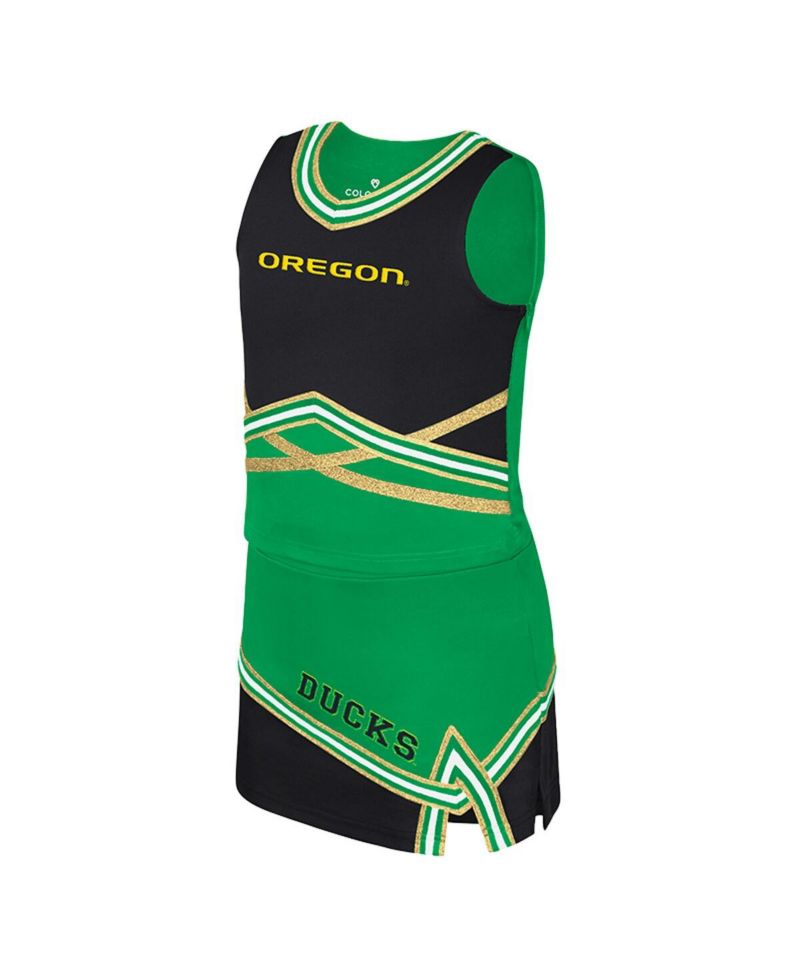 Big Girls 2-Piece Green Oregon Ducks Lollipop Park Cheer Set