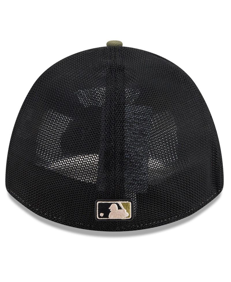 Men's Olive Chicago Cubs 2026 Armed Forces Day 39THIRTY M-Crown Flex Hat
