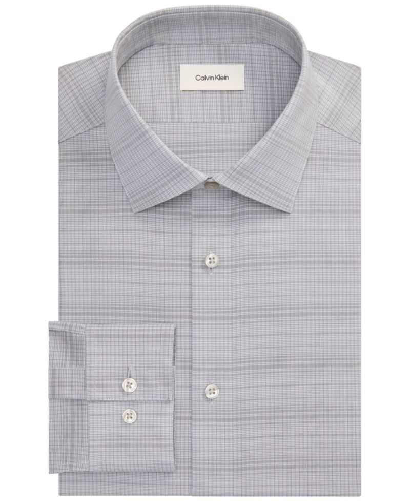 Men's Wrinkle-Free Slim-Fit Cotton-Blend Dress Shirt