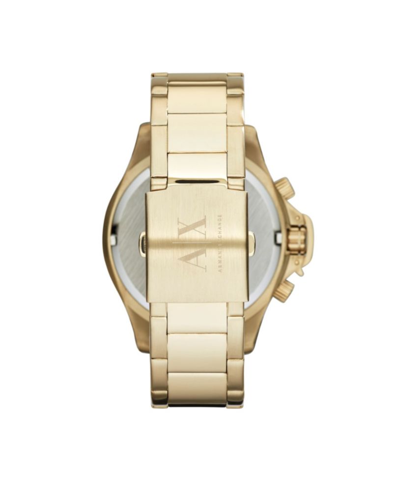Men's Chronograph Gold Tone Stainless Steel Bracelet Watch 48mm