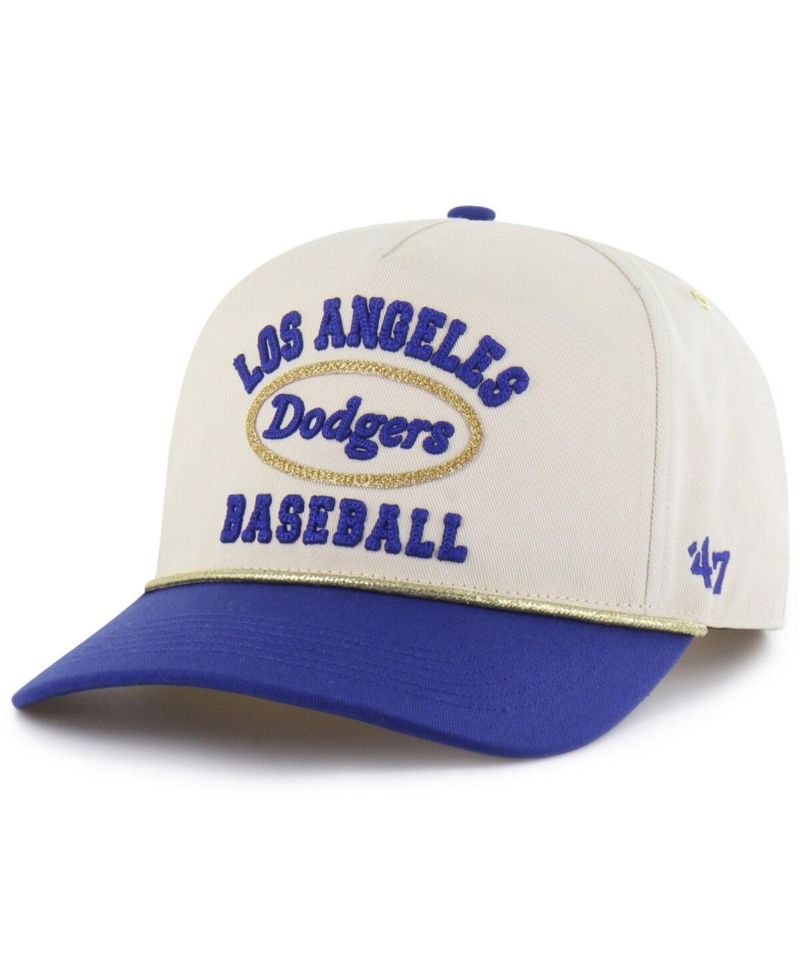 Stoney Clover Lane X Men's Natural/Royal Los Angeles Dodgers Glitter Rope Hitch Adjustable Hat