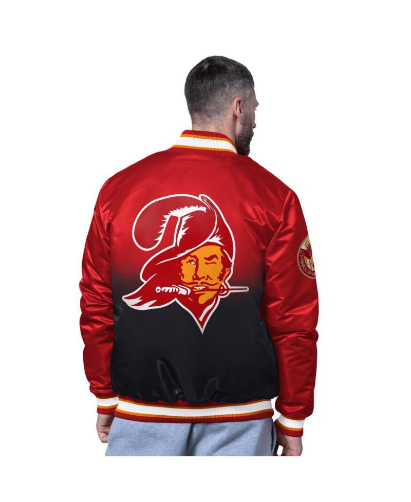 Men's Red Tampa Bay Buccaneers Retro Pass Rush Varsity Full-Snap Jacket