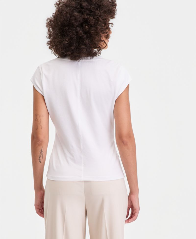 Women's Cap-Sleeve V-Neck T-Shirt