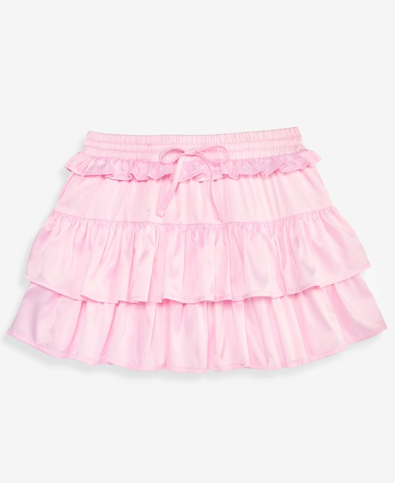 Girls' 7-16 Satin Tiered Skirt