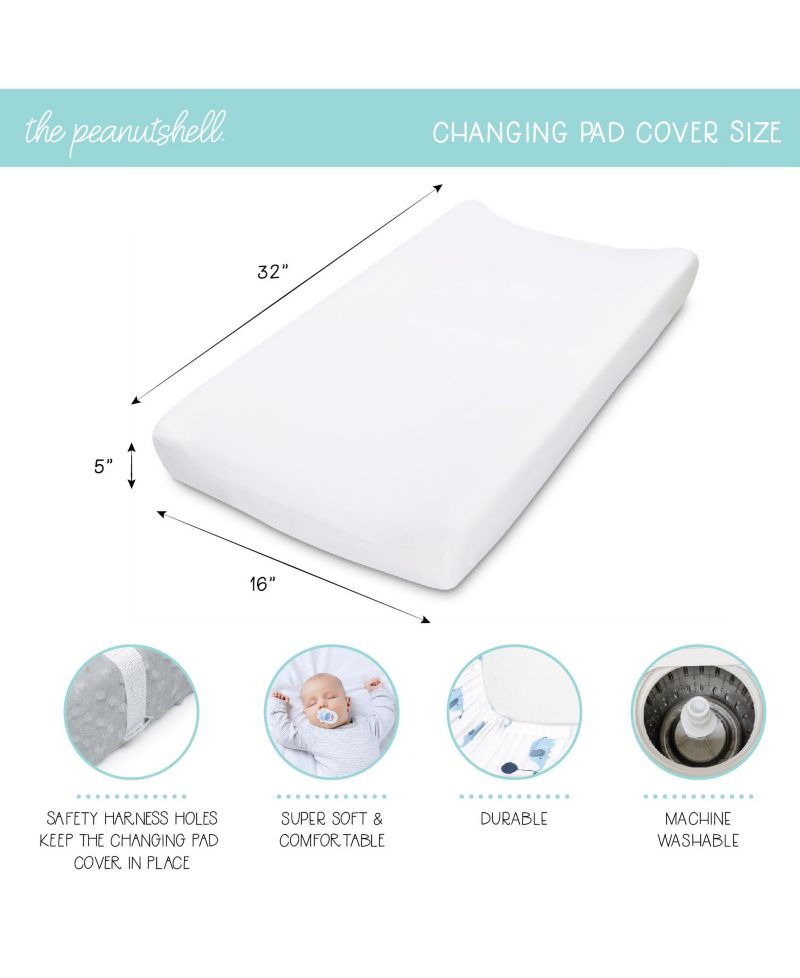 Changing Pad Cover for Baby Boys, Green Dino Minky
