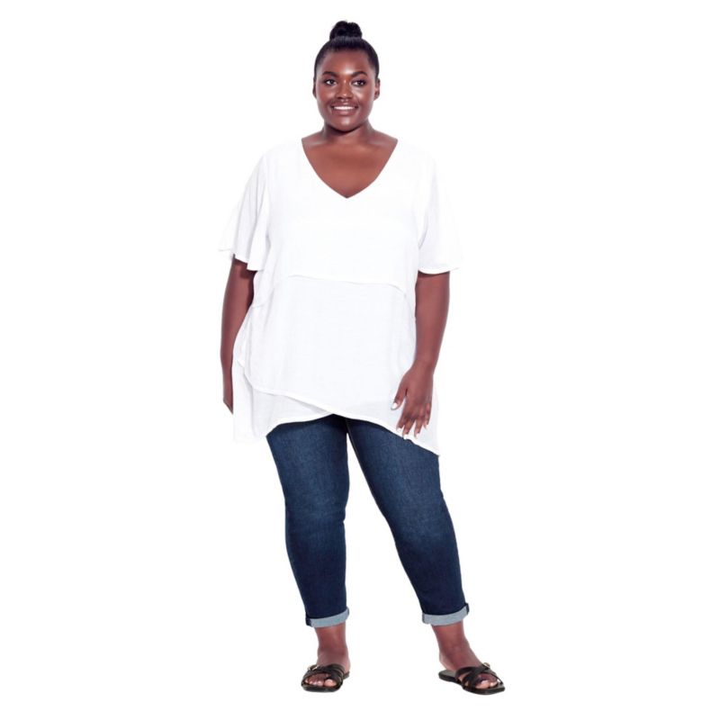 Women's Plus Size Tall Denim Girlfriend Stretch Jean