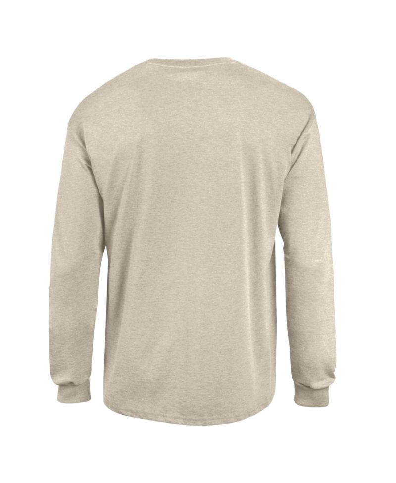 Men's Heather Oatmeal Texas Tech Red Raiders Neutral Arch Long-Sleeve T-Shirt