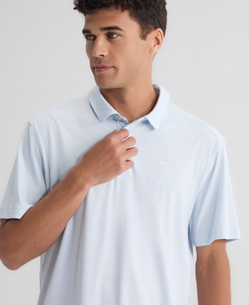 Men's Light Blue Boston Red Sox Clutch Polo Shirt