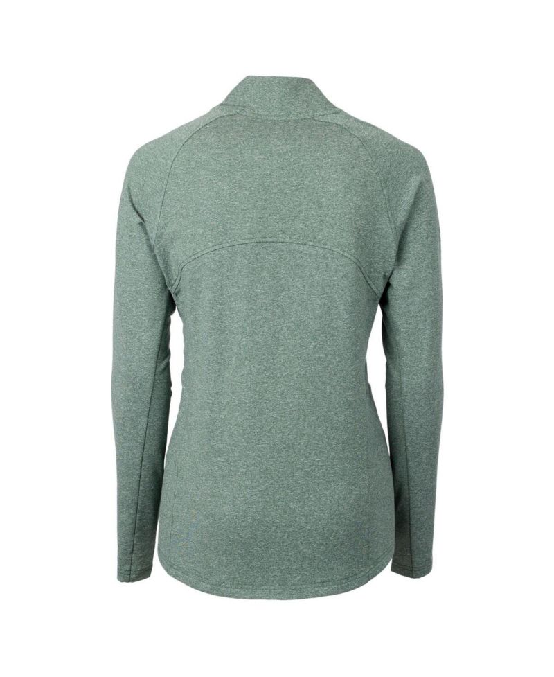 Women's Heather Green Notre Dame Fighting Irish Alumni Adapt Eco Knit Heather Full-Zip Jacket