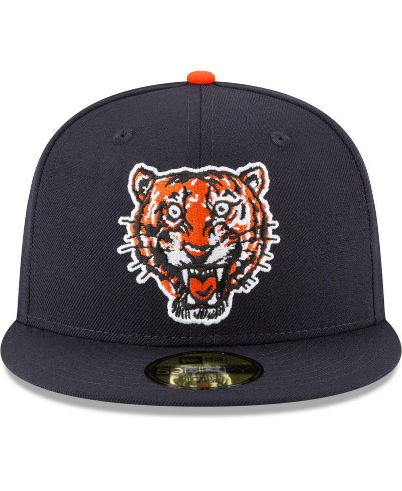 Men's Navy Detroit Tigers Cooperstown Collection Wool 59FIFTY Fitted Hat
