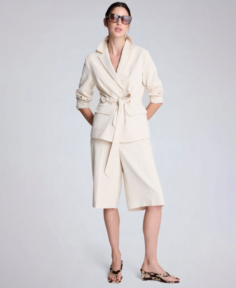 Women's Notch Collar Vision Twill Belted Jacket