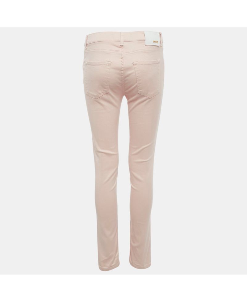Women's Pink Cotton Low Jeans