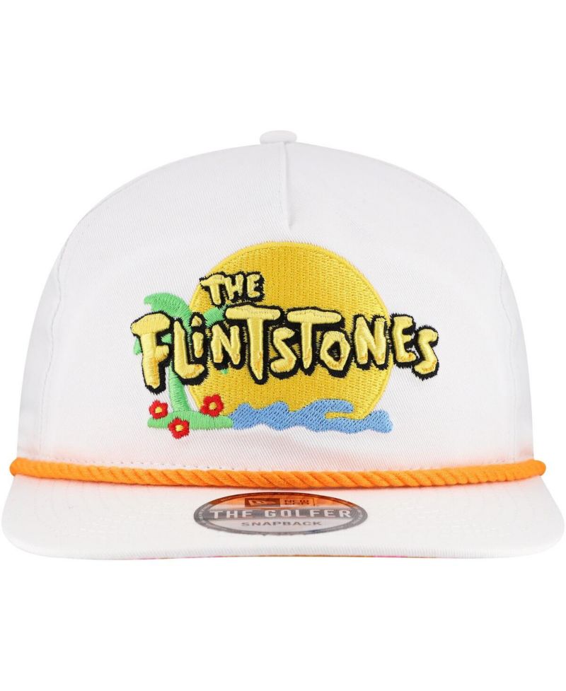 Men's White The Flintstones Golfer Adjustable Hat