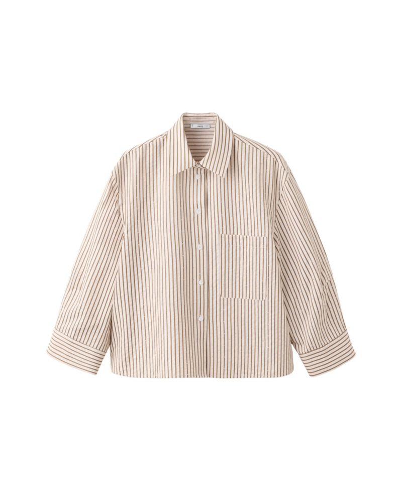 Women's Crop Striped Shirt