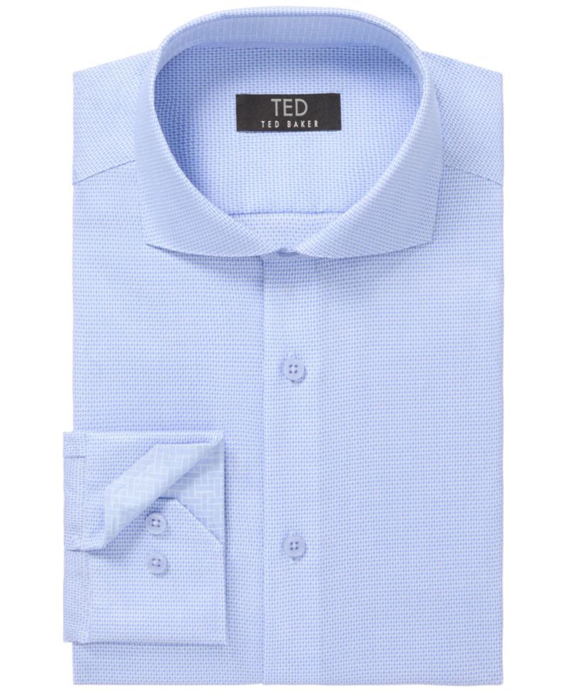 Мужская рубашка премиум-класса из негладкого материала Slim Fit