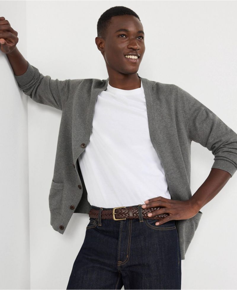 Men's Fine Gauge Cotton Cardigan