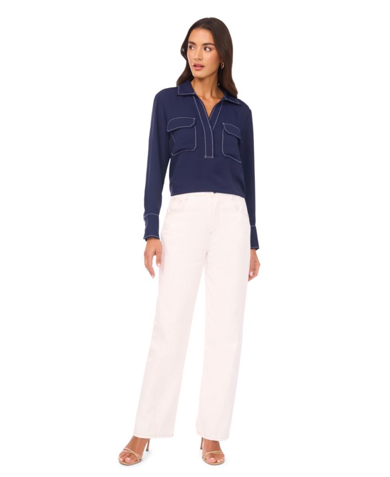 Women's Curved Seam Straight Jeans